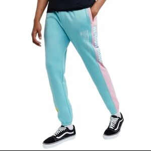 Reason Unisex Blocked Pastel Jogger Pants Sizes Medium NWT